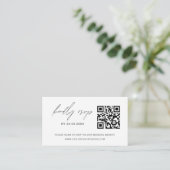 QR Code Minimalistische UAWG Wedding Website Begleitkarte (Stehend Vorderseite)
