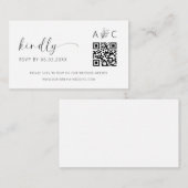QR Code Minimalistische UAWG Wedding Website Begleitkarte (Vorne/Hinten)