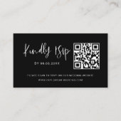QR Code Minimalistische UAWG Wedding Website Begleitkarte (Vorderseite)