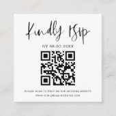 QR Code Minimalistische UAWG Wedding Website Begleitkarte (Vorderseite)