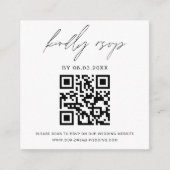 QR Code Minimalistische UAWG Wedding Website Begleitkarte (Vorderseite)