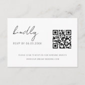 QR Code Minimalistische UAWG Wedding Website Begleitkarte (Vorderseite)