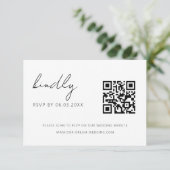 QR Code Minimalistische UAWG Wedding Website Begleitkarte (Stehend Vorderseite)