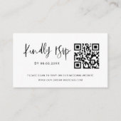 QR Code Minimalistische UAWG Wedding Website Begleitkarte (Vorderseite)