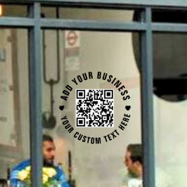 QR-Code | Minimalistischer, einfacher Geschäftssca Fensteraufkleber