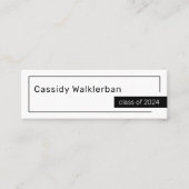 QR-Code Minimalistischer Graduate Abschluss Name Telefonnummerkarte (Vorderseite)