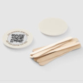 QR-Code Minimalistischer schlichter Graurunder Hau Fächer (Non-assembled)