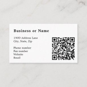 QR-Code Minimalistisches Berufliches Unternehmen Visitenkarte