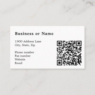QR-Code Minimalistisches Berufliches Unternehmen Visitenkarte