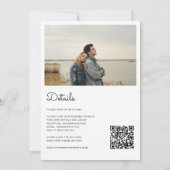 QR-Code Minimalistisches Chic-Skript Alle in einer Einladung (Rückseite)