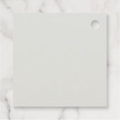 QR-Code | Minimalistisches Clean Simple Gray Budge Geschenkanhänger (Rückseite)