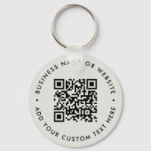 QR-Code | Minimalistisches Clean Simple Gray Budge Schlüsselanhänger (Vorderseite)