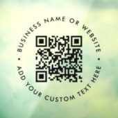 QR-Code | Minimalistisches Einfaches Business Scan Fensteraufkleber (Blatt 3)