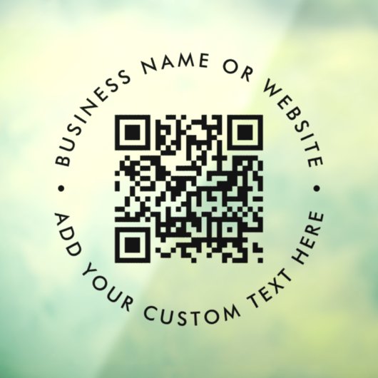 QR-Code | Minimalistisches Einfaches Business Scan Fensteraufkleber (Blatt 3)