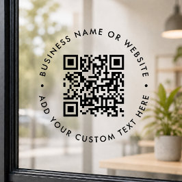 QR-Code | Minimalistisches Einfaches Business Scan Fensteraufkleber