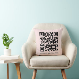 QR-Code Minimalistisches, einfaches Scannen in R Kissen