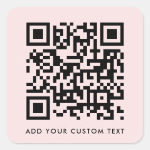 QR-Code Minimalistisches Einfaches Scannen in Ro Quadratischer Aufkleber