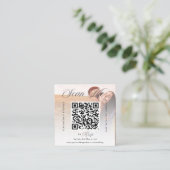QR-Code Minimalistisches Foto HochzeitsrSVP-Karte Begleitkarte (Stehend Vorderseite)