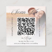 QR-Code Minimalistisches Foto HochzeitsrSVP-Karte Begleitkarte (Vorderseite)