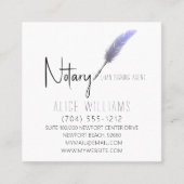 QR-Code Minimalistisches Lila und weißes Notar-Fot Quadratische Visitenkarte (Vorderseite)