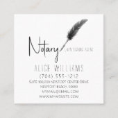 QR-Code Minimalistisches Schwarz-Weiß-Notar-Foto Quadratische Visitenkarte (Vorderseite)