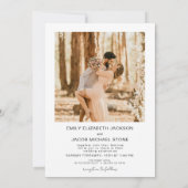 QR-Code Minimalistisches White Wedding Foto Einladung (Rückseite)