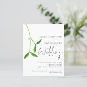 QR Code Mistletoe Weihnachtsaufenthalt Einladung (Stehend Vorderseite)