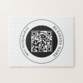QR-Code mit bearbeitbarem Firmennamen Puzzle (Horizontal)