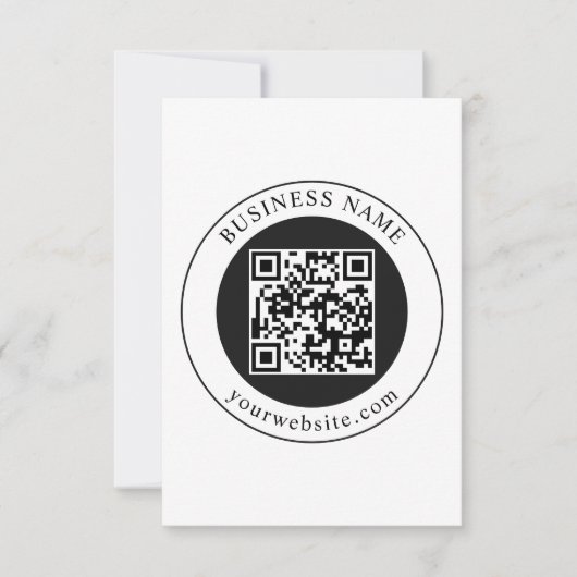 QR-Code mit bearbeitbarem Firmennamen Save The Date (Vorderseite)