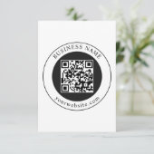 QR-Code mit bearbeitbarem Firmennamen Save The Date (Stehend Vorderseite)