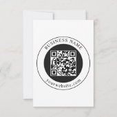 QR-Code mit bearbeitbarem Firmennamen Save The Date (Rückseite)