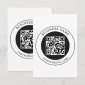 QR-Code mit bearbeitbarem Firmennamen Save The Date (Vorne/Hinten)