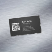 QR Code mit beruflicher eleganter schwarzer Masche Magnetische Visitenkarte (Beispiel)