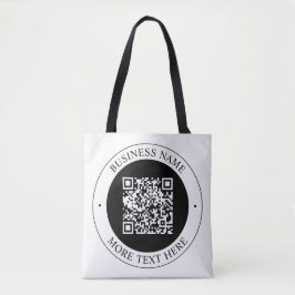 QR-Code mit editierbarem Firmenname und kreisförmi Tasche