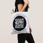 QR-Code mit editierbarem Firmenname und kreisförmi Tasche (Von Nahem)