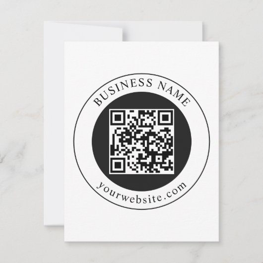 QR-Code mit editierbarem Firmennamen Einladung (Vorderseite)