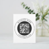 QR-Code mit editierbarem Firmennamen Einladung (Stehend Vorderseite)
