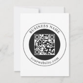 QR-Code mit editierbarem Firmennamen Einladung (Rückseite)