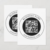 QR-Code mit editierbarem Firmennamen Einladung (Vorne/Hinten)
