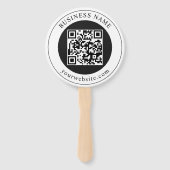QR-Code mit editierbarem Firmennamen Fächer (Rückseite)
