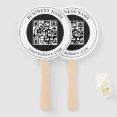 QR-Code mit editierbarem Firmennamen Fächer (Vorne und Hinten)
