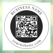 QR-Code mit editierbarem Firmennamen Fensteraufkleber (Blatt 3)
