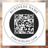 QR-Code mit editierbarem Firmennamen Fensteraufkleber (Blatt 2)