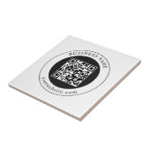 QR-Code mit editierbarem Firmennamen Fliese (Seite)