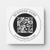 QR-Code mit editierbarem Firmennamen Fotoplatte (Vorderseite)