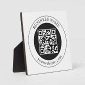 QR-Code mit editierbarem Firmennamen Fotoplatte (Vorderseite)