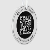 QR-Code mit editierbarem Firmennamen Ornament (Vorderseite)