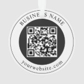 QR-Code mit editierbarem Firmennamen Ornament (Rückseite)