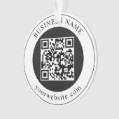 QR-Code mit editierbarem Firmennamen Ornament (Vorderseite)