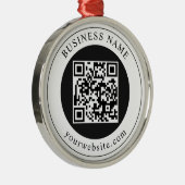 QR-Code mit editierbarem Firmennamen Ornament Aus Metall (Rechts)